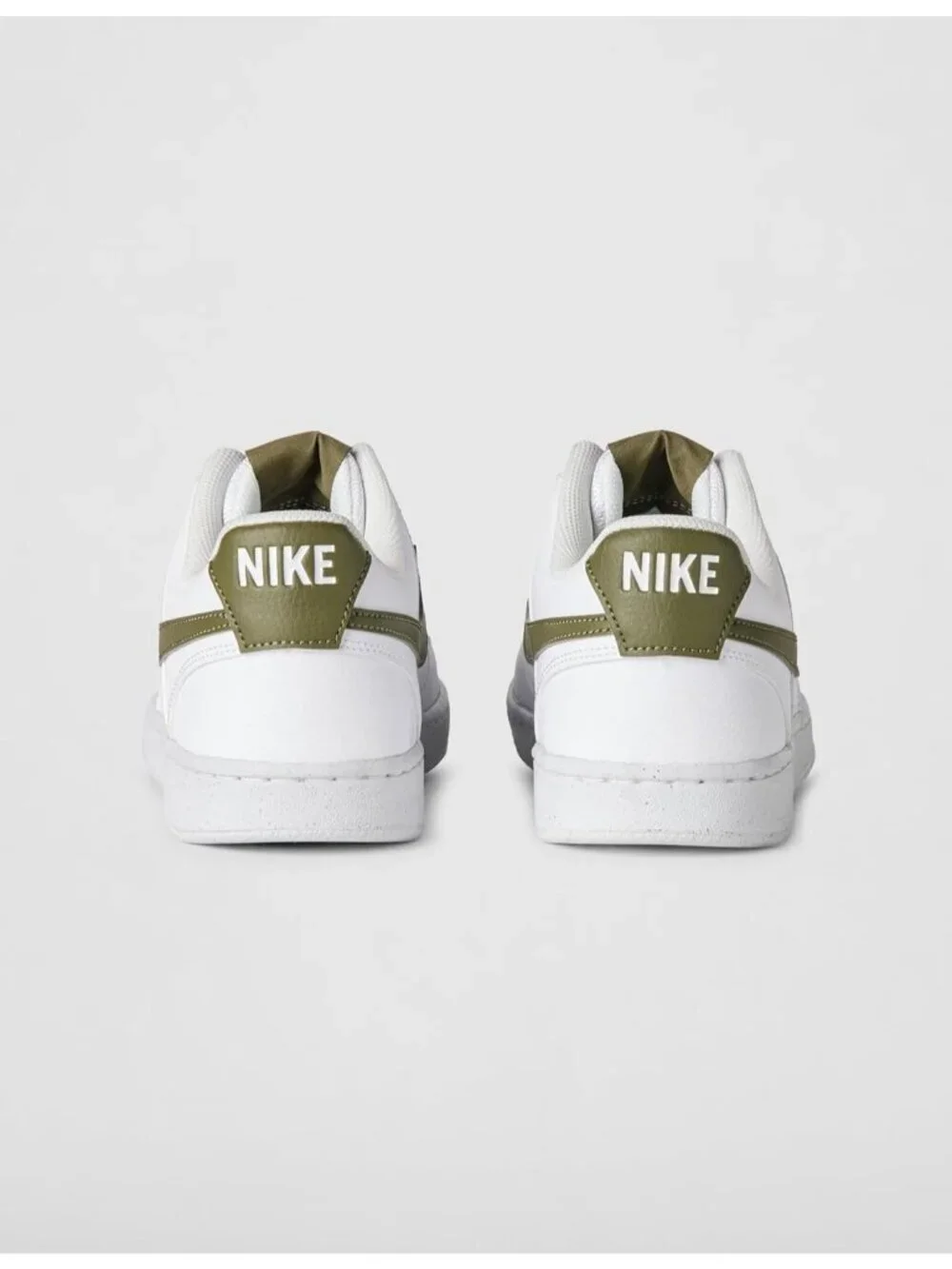 Nike Men's White Olive Court Vision Low Next Nature Classic Stylish Sneakers